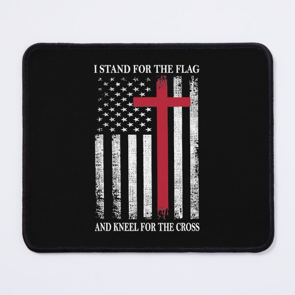 Item preview, I Stand for the Flag and Kneel for the Cross Shirt USA Flag designed and sold by OroarkBates.