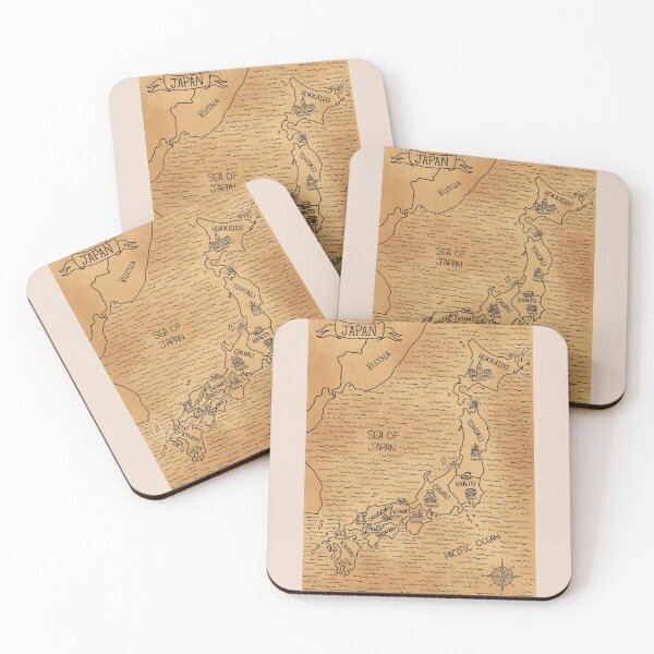 Item preview, Brown Vintage Map of Japan designed and sold by Sheridan T.