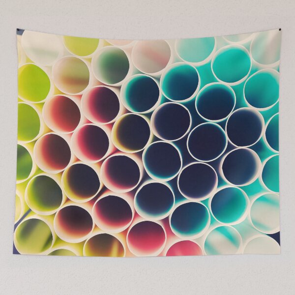 Item preview, Colorful Close Up Tubes Abstract Art designed and sold by Ruby Jackson.