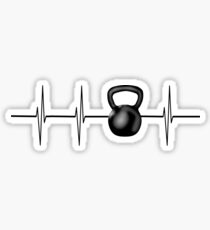 Heartbeat kettlebell Sticker