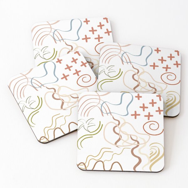 Item preview, background, organic shapes in brown colour palette designed and sold by bohemedesign.