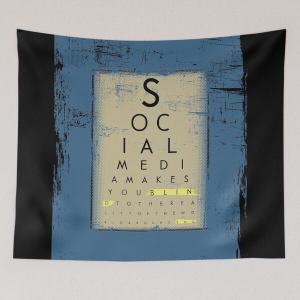 Item preview, Social Media Snellen Eye Chart Message designed and sold by fmDisegno.