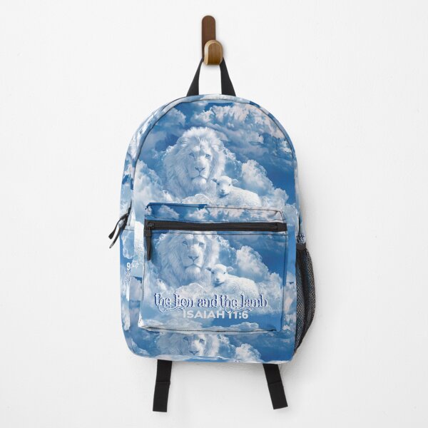 Item preview, The Lion and The Lamb isaiah 11.6 Bible Verse Mandela Clouds A-102021 designed and sold by hispanicworld.