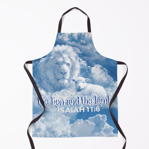 Item preview, The Lion and The Lamb isaiah 11.6 Bible Verse Mandela Clouds A-102021 designed and sold by hispanicworld.