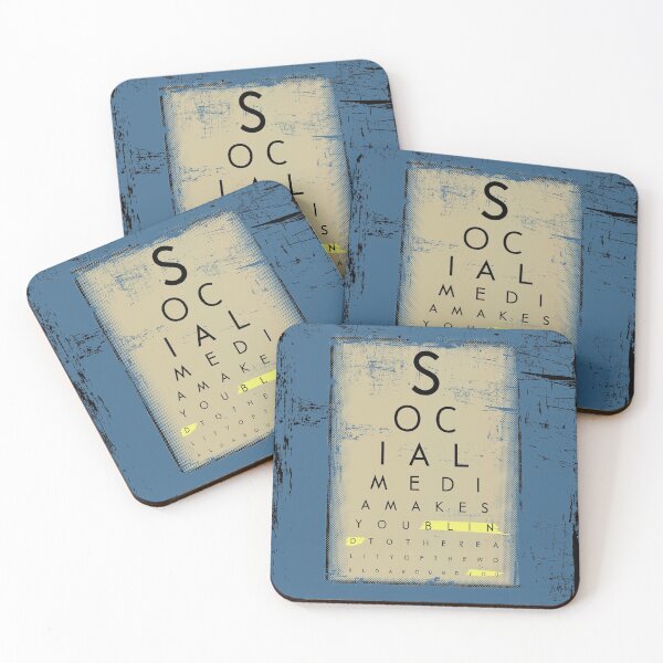 Item preview, Social Media Snellen Eye Chart Message designed and sold by fmDisegno.