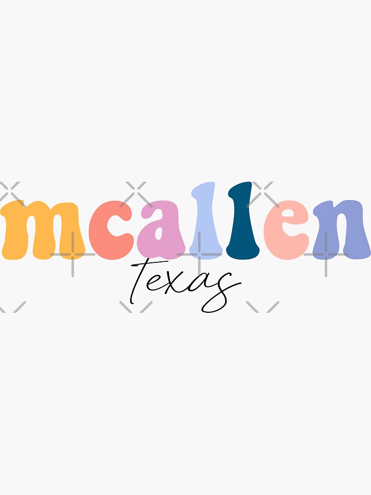 "mcallen texas groovy rainbow" Sticker for Sale by sourpanda Redbubble