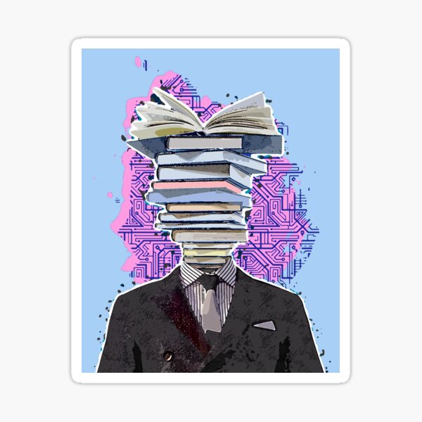 Bookhead Sticker