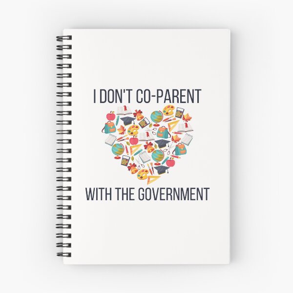 Item preview, I don't co-parent with the government, school themed heart design designed and sold by Auntieck.