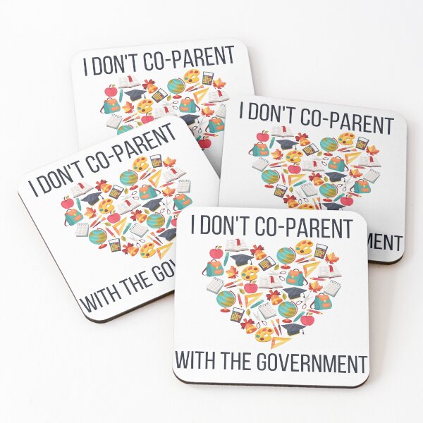 Item preview, I don't co-parent with the government, school themed heart design designed and sold by Auntieck.