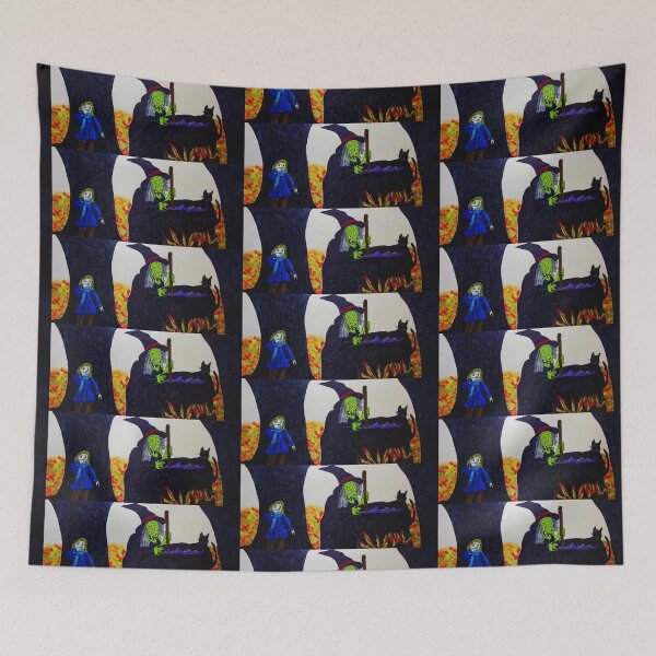 Item preview, HALLOWEEN HIDING FROM THE WITCH  designed and sold by JoAnnHayden.