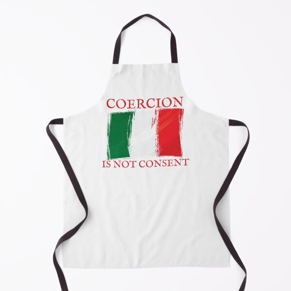 Item preview, Coercion is not consent, Green White and Red Italian Flag Design designed and sold by Auntieck.
