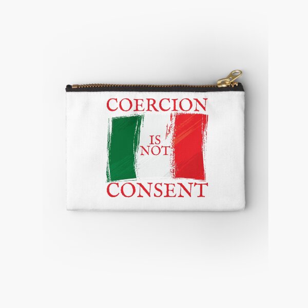 Item preview, Coercion is not consent, Green White and Red Italian Flag Design designed and sold by Auntieck.