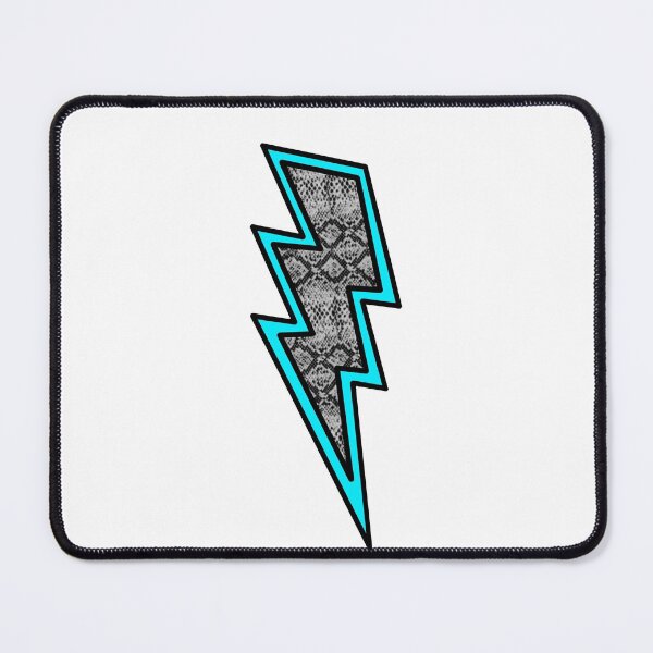 Item preview, Snake Skin Blue Lightning Bolt designed and sold by AHTdesigns.