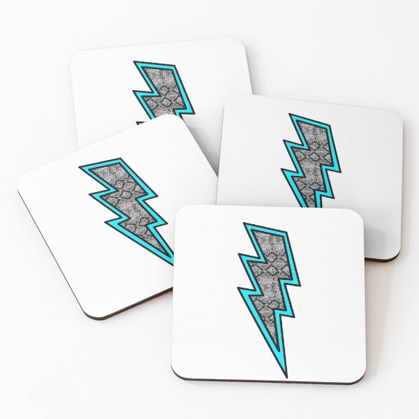 Item preview, Snake Skin Blue Lightning Bolt designed and sold by AHTdesigns.