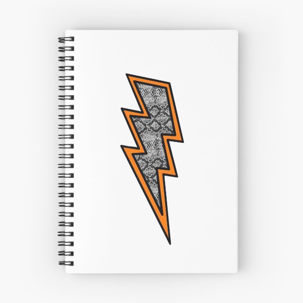 Item preview, Snake Skin Orange Lightning Bolt designed and sold by AHTdesigns.