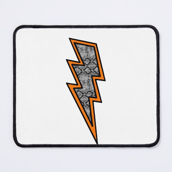 Item preview, Snake Skin Orange Lightning Bolt designed and sold by AHTdesigns.