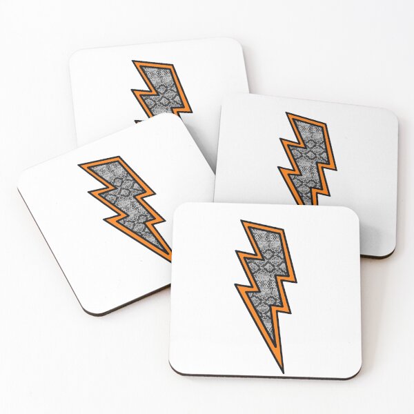 Item preview, Snake Skin Orange Lightning Bolt designed and sold by AHTdesigns.