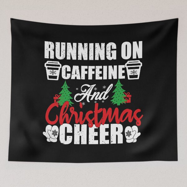 Item preview, Christmas Coffee Shirt | Running On Caffeine And Christmas Cheer | Funny Xmas Coffee Lover Gift designed and sold by ilias13.