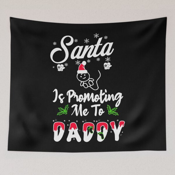 Item preview, Christmas Pregnancy Announcement Shirt | Santa Is Promoting Me To Daddy | Future Dad To Be Gift designed and sold by ilias13.