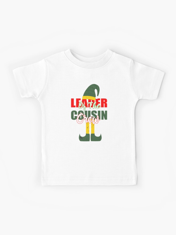 Christmas Cousin Shirt Leader Of The Cousin Crew Funny Xmas Family Gift  Kids T-Shirt - Main Image