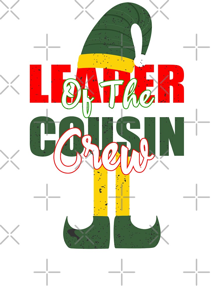 Christmas Cousin Shirt Leader Of The Cousin Crew Funny Xmas Family Gift  Kids T-Shirt
