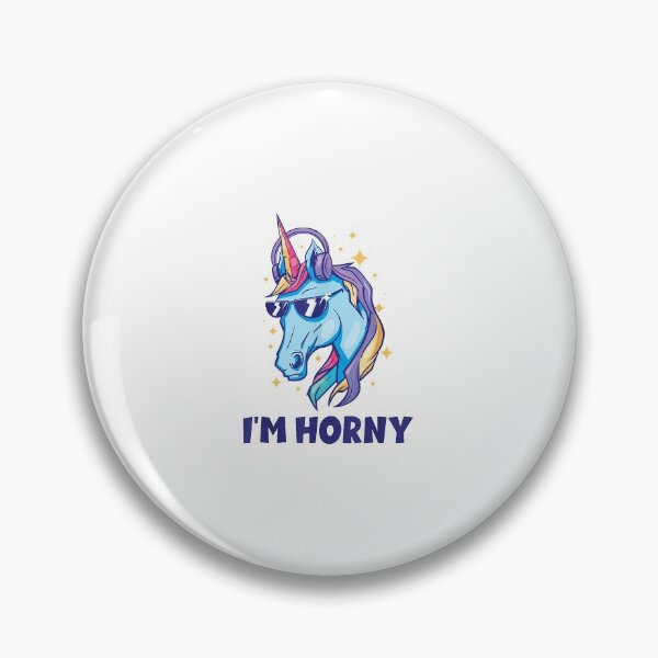 Item preview, I'm Horny Funny Men's Unicorn Horn Unicorn Lovers designed and sold by ShellyDeCeuster.