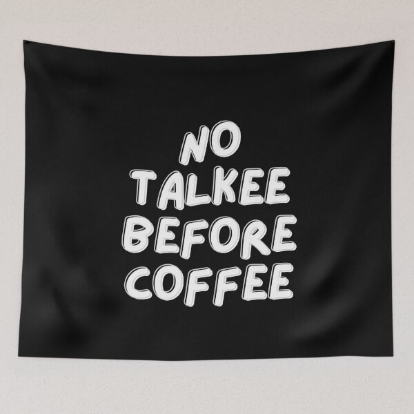 Item preview, No Talkee Before Coffee Stickers designed and sold by Paper Hearteu.