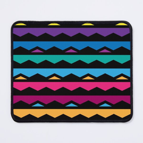 Item preview, Black and rainbow zigzag stripes pattern designed and sold by Osting.