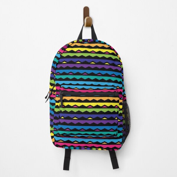 Item preview, Black and rainbow zigzag stripes pattern designed and sold by Osting.