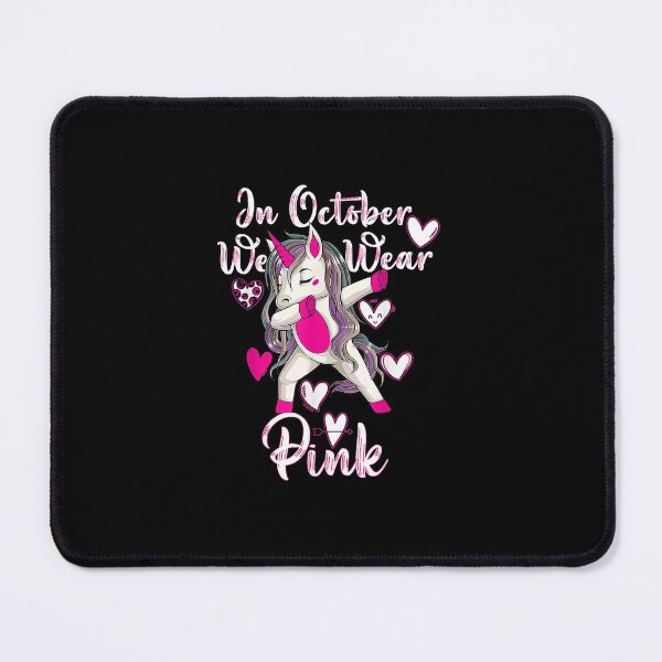 Item preview, In October We Wear Pink Breast Cancer Awareness Unicorn Kid designed and sold by ShellyDeCeuster.