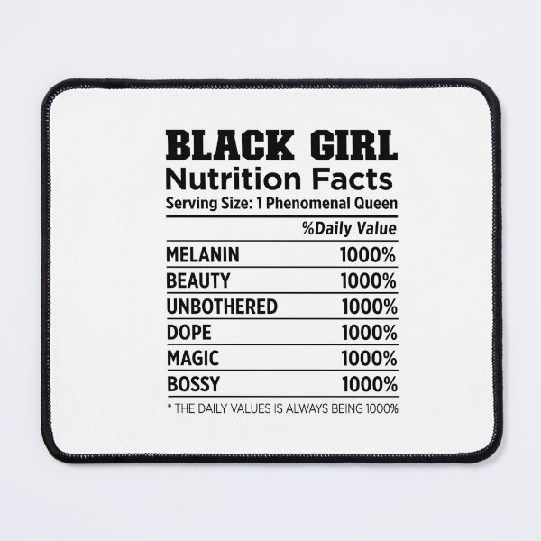 Item preview, BLACK GIRL NUTRITION FACTS  designed and sold by DiscoVibes.