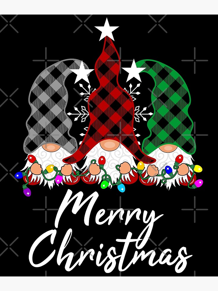 Christmas Gnome Address Labels - Buffalo Plaid