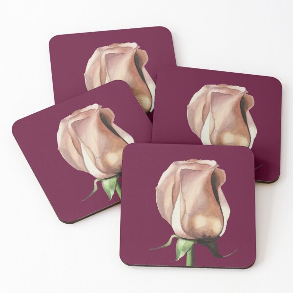 Item preview, Watercolor Rose Bud Painting  designed and sold by Lady-Lilac.