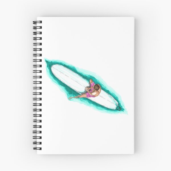 Item preview, Patience - Surfer boy on surfboard in turquoise green water designed and sold by LaniCroaker.
