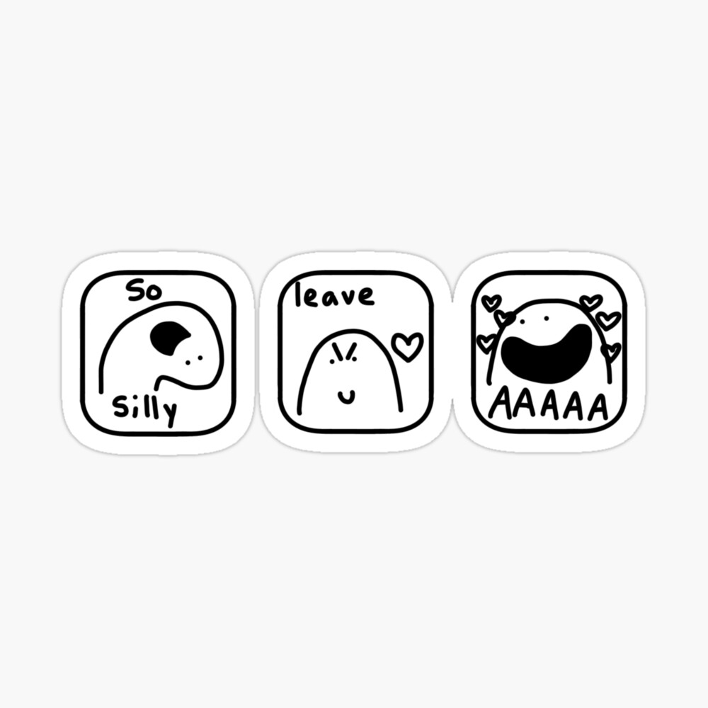 3 silly little goofy doodles Sticker for Sale by Tapioca-Pudding