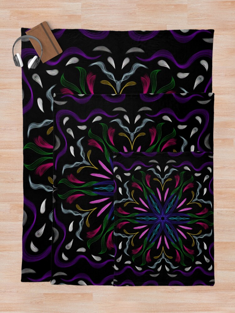 Thumbnail 5 of 6, Throw Blanket, Rainbow Whims designed and sold by StephOBrien.