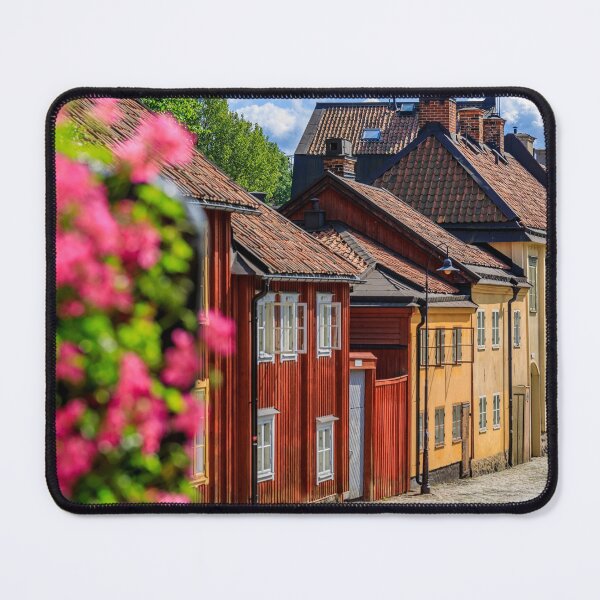 Item preview, Traditional Swedish old houses in Stockholm Sweden Photo Print designed and sold by SvetlanaSF.