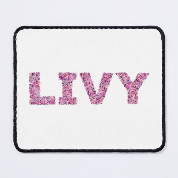 Item preview, Livy | Name art | Pink flowers designed and sold by hayleylauren.