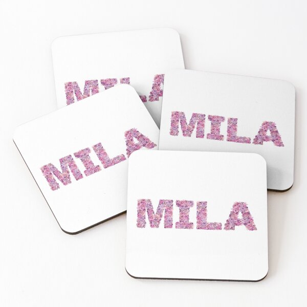 Item preview, Mila | name art | Pink Flowers designed and sold by hayleylauren.
