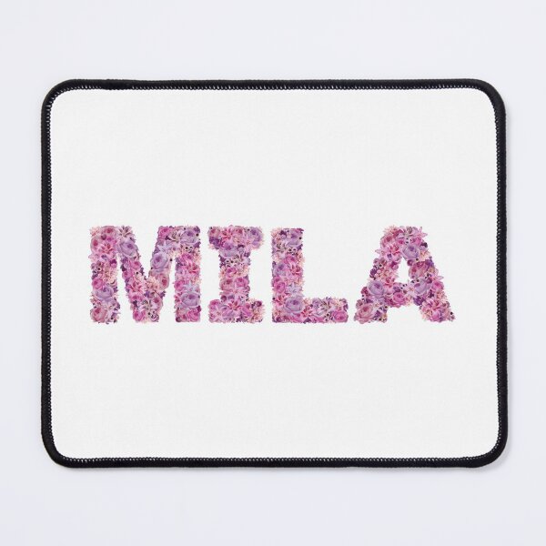 Item preview, Mila | name art | Pink Flowers designed and sold by hayleylauren.
