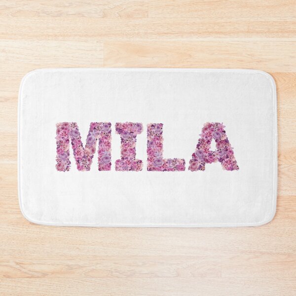 Item preview, Mila | name art | Pink Flowers designed and sold by hayleylauren.