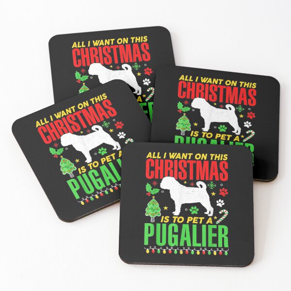 Item preview,  All Want Christmas Pet Pugalier Dog designed and sold by eaedith33.