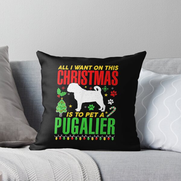 Item preview,  All Want Christmas Pet Pugalier Dog designed and sold by eaedith33.