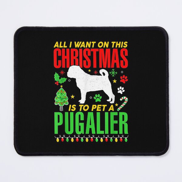 Item preview, All Want Christmas Pet Pugalier Dog designed and sold by eaedith33.