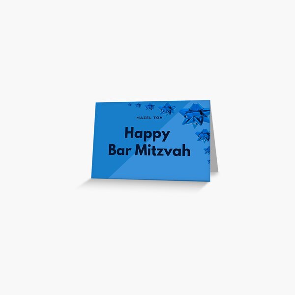 Item preview, Happy Bar Mitzvah - Blue Pull Ribbon Bows designed and sold by Simply Celebrated Milestones.