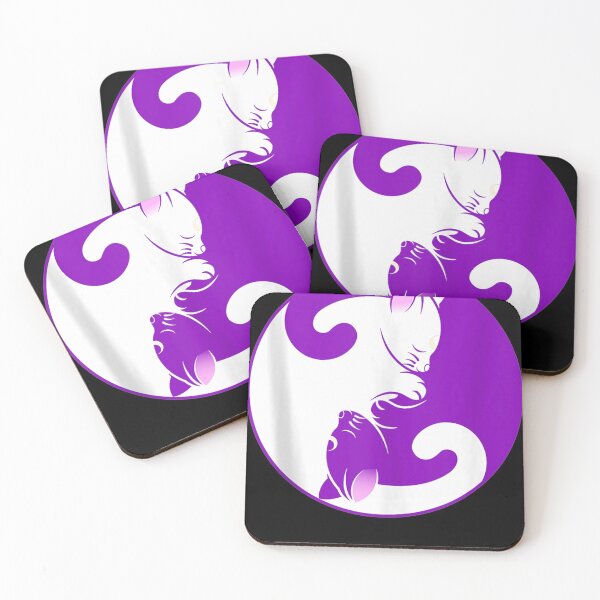 Item preview, Yin & Yang Cats Cute Meditation Cat Yoga designed and sold by Flamingo92.