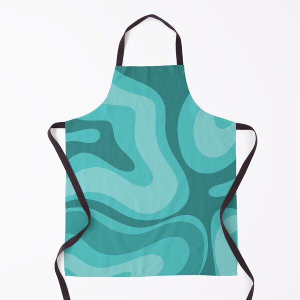 Item preview, Modern Retro Liquid Swirl Abstract Pattern in Turquoise Aqua Teal designed and sold by kierkegaard.