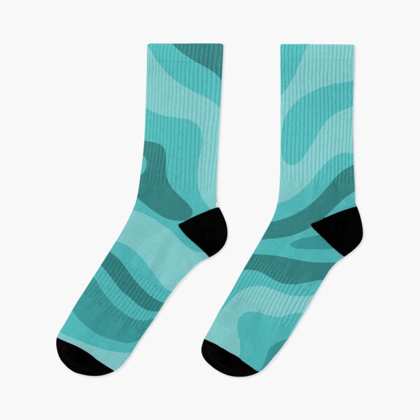 Item preview, Modern Retro Liquid Swirl Abstract Pattern in Turquoise Aqua Teal designed and sold by kierkegaard.