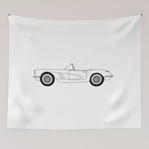 Item preview, 1958 Chevrolet Corvette Line Drawing designed and sold by pickreative.