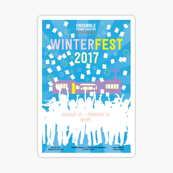 EST/LA Winterfest 2017 Poster Art Sticker